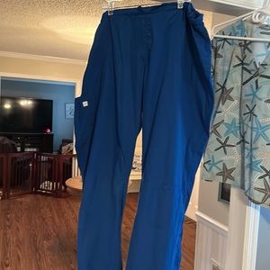 Royal blue 3X scrub pants cargo